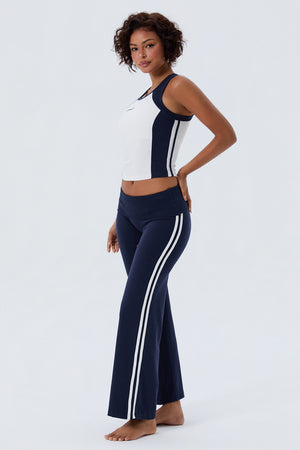 Butter Cotton Foldover Straight Leg Pants