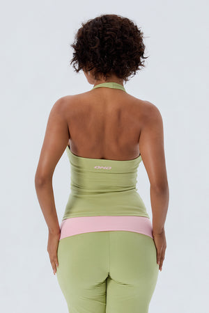 Cotton Foldover Straight-Leg Pants