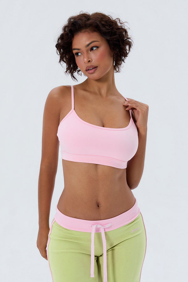 Cotton Thin Strap Basic Sports Bra