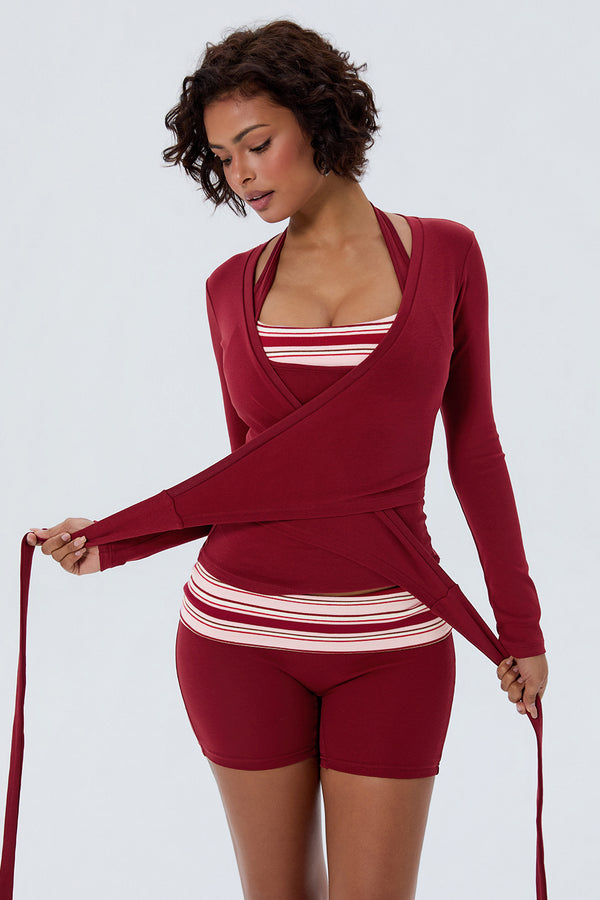Cotton Tie-up Long Sleeve Wrap