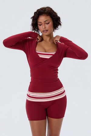 Cotton Tie-up Long Sleeve Wrap