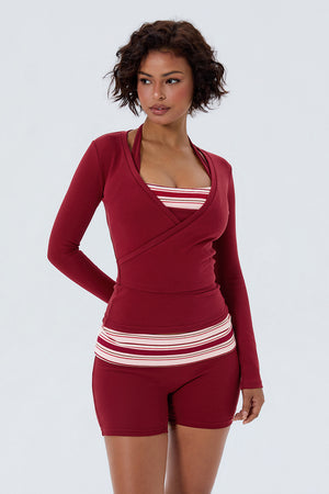 Cotton Tie-up Long Sleeve Wrap
