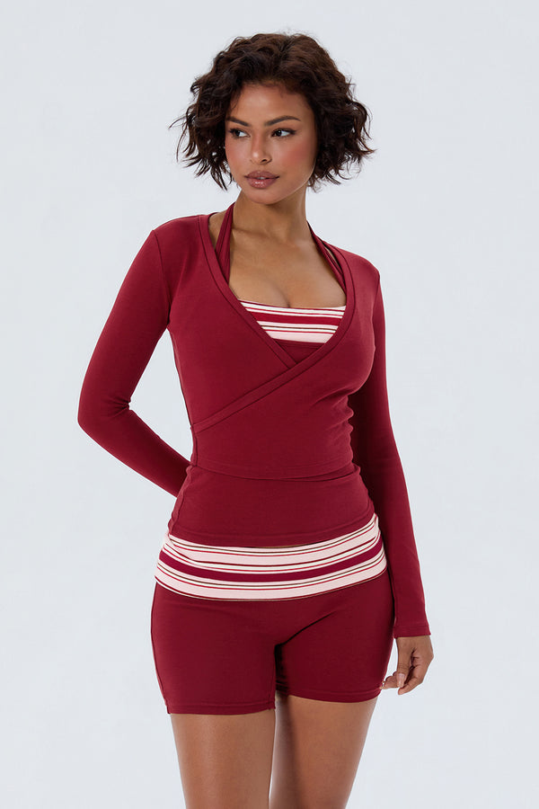 Cotton Tie-up Long Sleeve Wrap