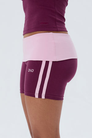 Cotton Mid Rise Fold-over Shorts 5-inch