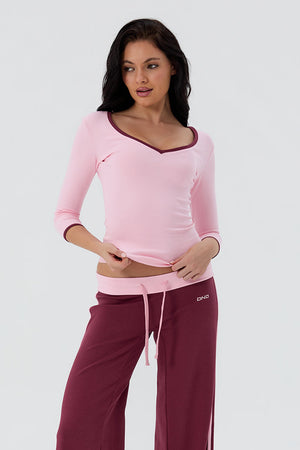 Cotton V-Neck Quarter Sleeve
