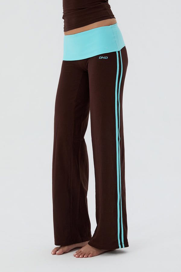 Cotton Foldover Straight Leg Pants