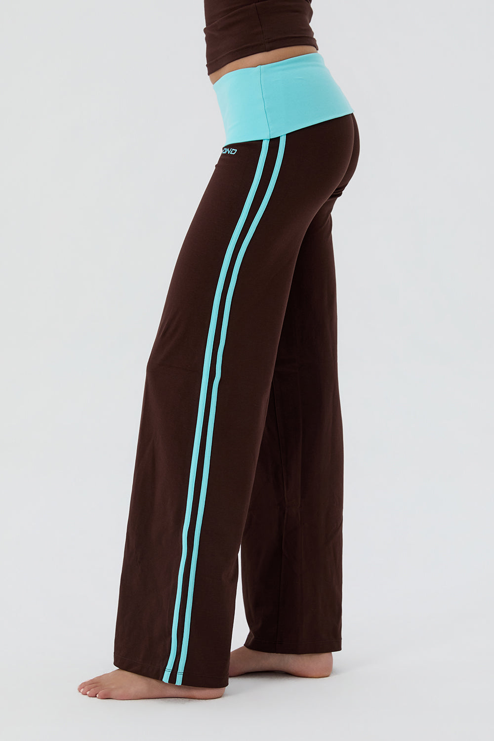 Cotton Foldover Straight Leg Pants