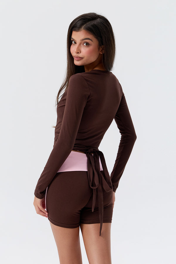 Cotton Tie-up Long Sleeve Wrap