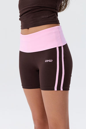Cotton Mid Rise Fold-over Shorts 5-inch