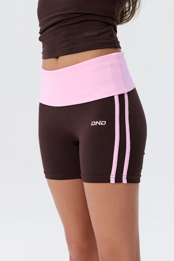 Cotton Mid Rise Fold-over Shorts 5-inch
