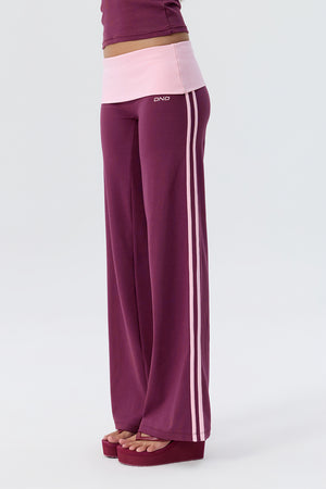 Cotton Foldover Straight Leg Pants