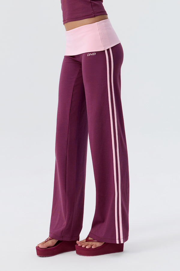 Cotton Foldover Straight Leg Pants