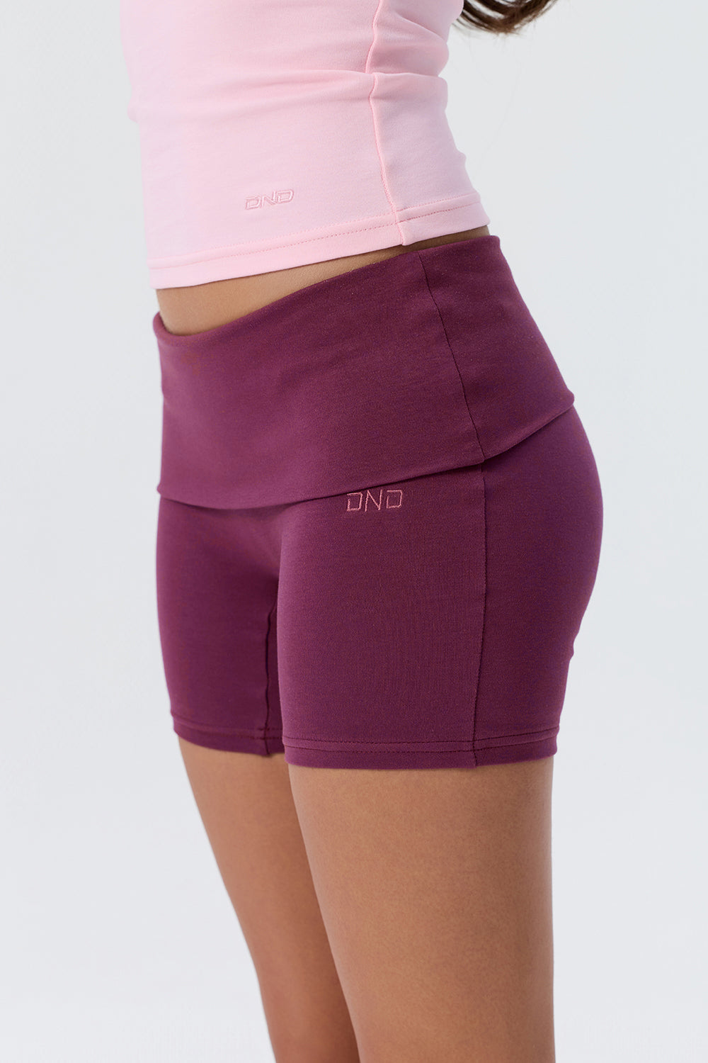 Cotton Mid Rise Fold-over Shorts 5-inch