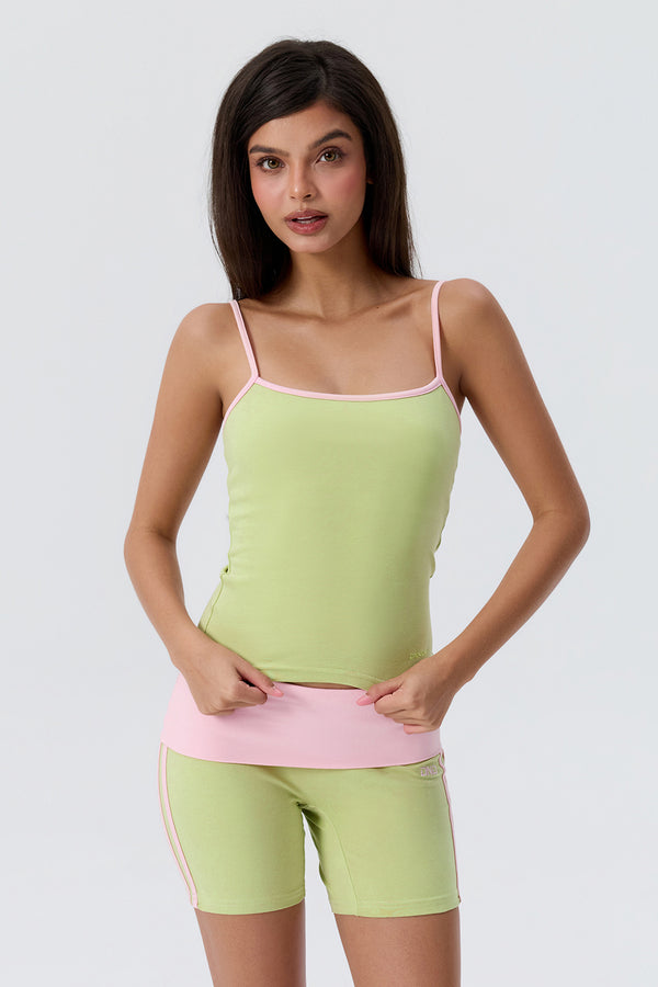 Cotton Cami With Built In Bra