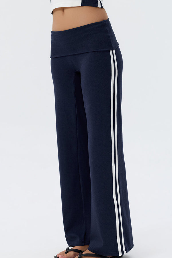 Butter Cotton Foldover Straight Leg Pants