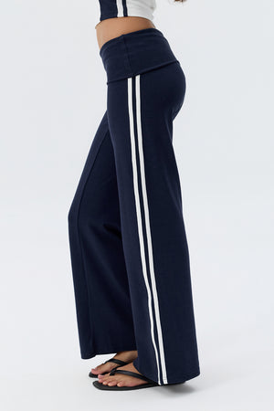 Butter Cotton Foldover Straight Leg Pants