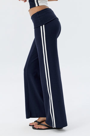 Butter Cotton Foldover Straight Leg Pants