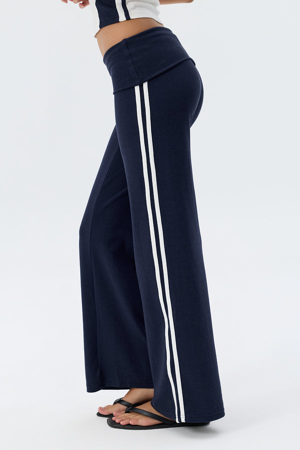 Butter Cotton Foldover Straight Leg Pants