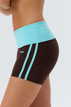 Cotton Mid Rise Fold-over Shorts 5-inch