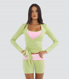 Cotton Tie-up Long Sleeve Wrap