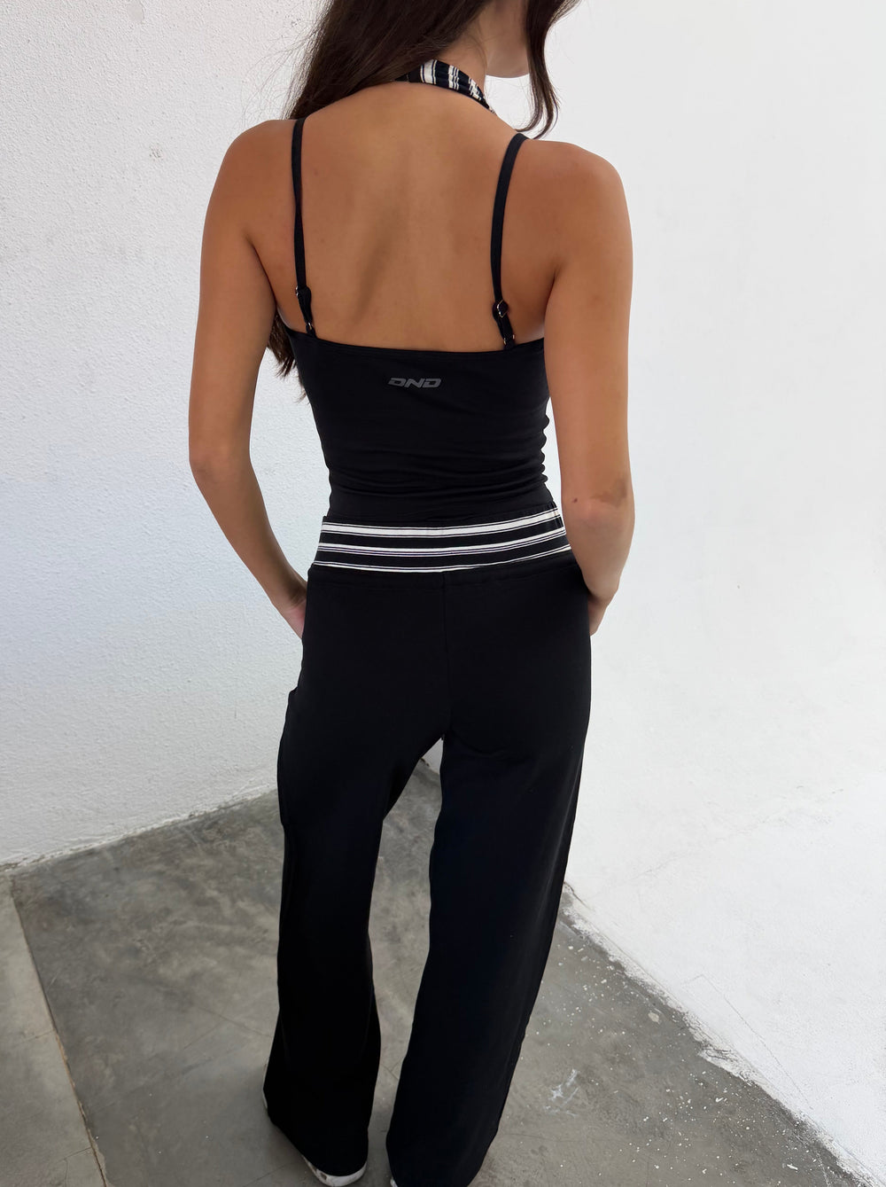 Cotton Stripe Layered Halter Tank