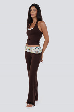 Butter Cotton Foldover Straight Leg Pants