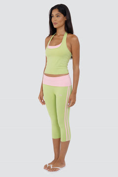 Cotton Foldover Capri Leggings