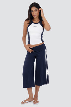 Butter Cotton Foldover Capri Flares