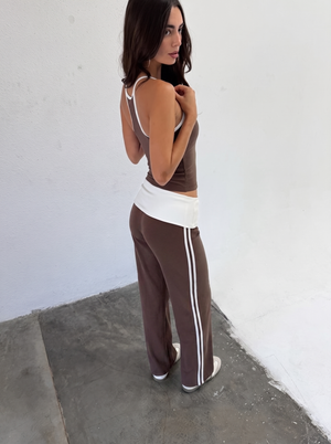 Foldover Star Wide-Leg Pants
